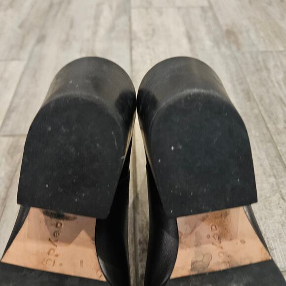 Aeyde Leather Chelsea Boots Womens Size 37 US 6.5 Black Ankle Block Heel Luxury - Picture 12 of 13